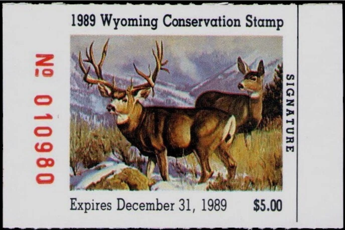 Wyoming conservation stamp 1989