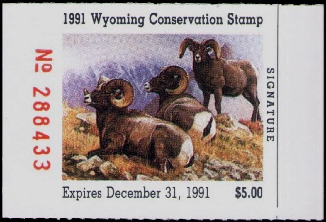 Wyoming Conservation Stamp 1991